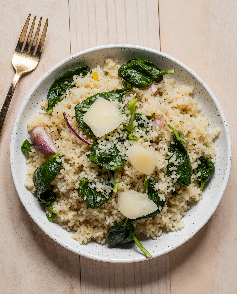 Risotto mit Spinat und Parmesan im Multikocher